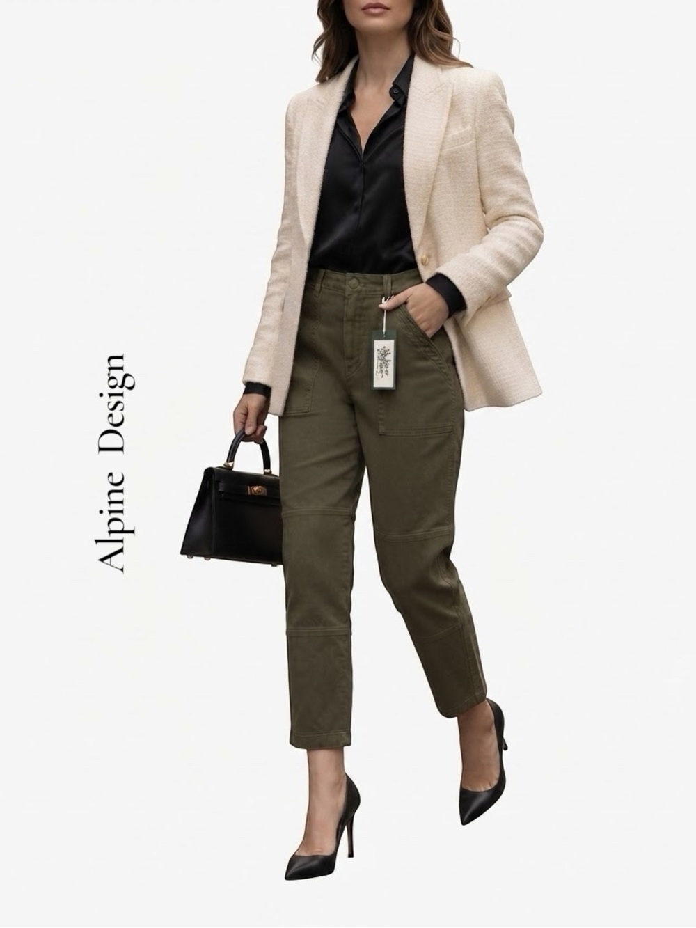 Alpine Design Barrel Pant 12 Womens
Vintage Olive High Rise Cropped NWT $78